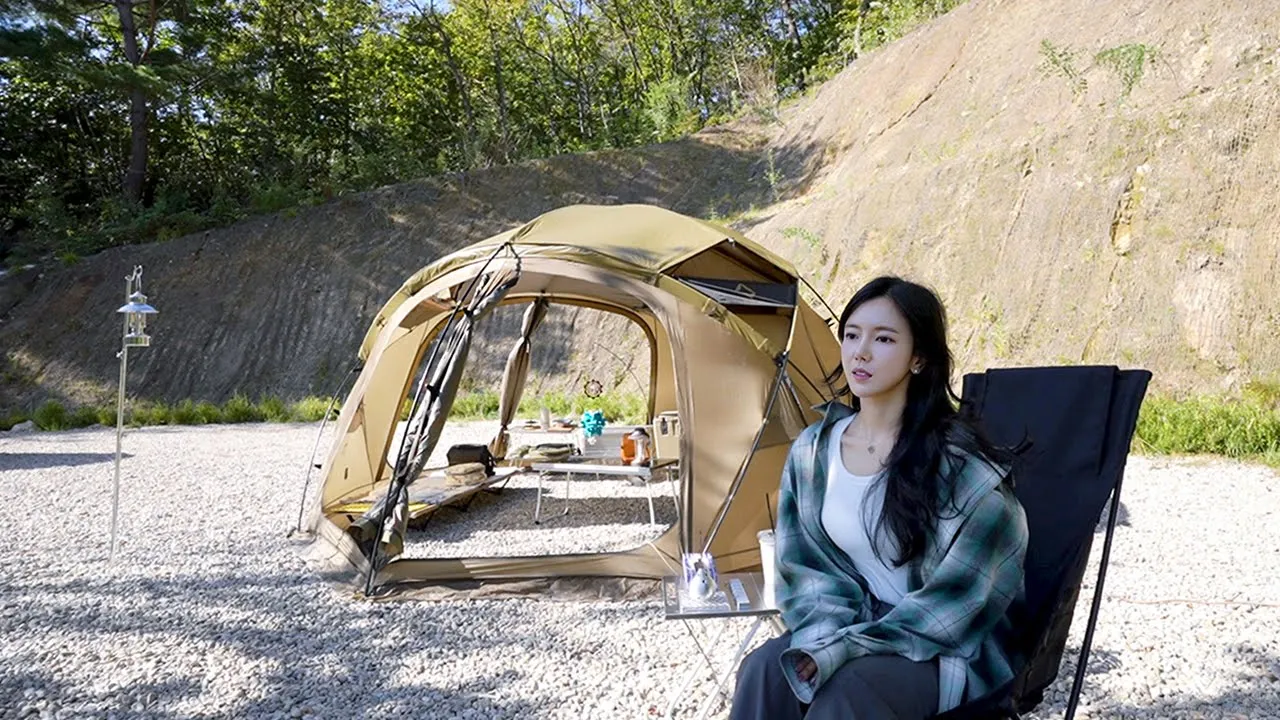 캠핑 수아님 생존하셨습니다 솔로 캠핑 가을 캠핑 캠핑 브이로그 캠핑 브이로그 헬리녹스 노나돔 サムネイル