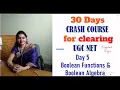 Day 5 Crash Course Net DSSSB Digital Logic Functions Boolean Algebra