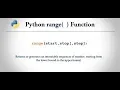 for loop and range function in Python Part 07