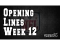 Week 12 NFL Opening Lines with Sportsbook Review