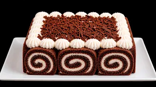 Diesen Trick habe ich in einer teuren Konditorei gelernt ❗️Omas berühmter Schokoladen Roulade!