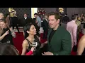 GRAMMY Awards Red Carpet Steve Howey Ginger Gonzaga