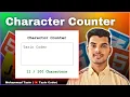 Character Counter App using HTML CSS JavaScript Live Character Count Frontend Project