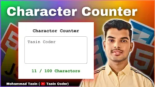 Character Counter App using HTML CSS JavaScript Live Character Count Frontend Project