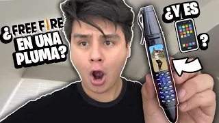 ¿JUGANDO FREE FIRE EN UNA PLUMA CELULAR 📱 ? 😱