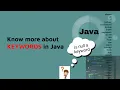 list of all keywords in java