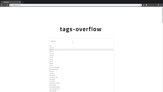 Tags-overflow Search stackoverflow posts using tags