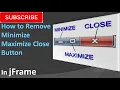 How to Remove Minimize Maximize Close Button in JFrame with Netbeans