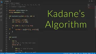 Largest Sum Contiguous Subarray Kadane s algorithm