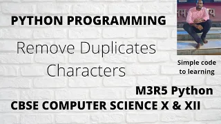 Remove All Duplicates From A Given String In Python