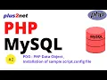 PHP MySQL PDO sample script installation using MySQL dump and crating tables in Workbench