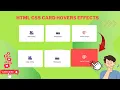 CSS Card Hover Effects Card Animation HTML CSS Amazing Hover Effects for Service Section