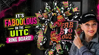 IT S FABOOLOUS Easy Halloween Wreath on the UITC Ring Board Step-by-Step Tutorial KIT051FH-26