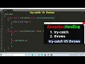 try-catch Vs throws in java Learn Coding