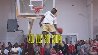 zion williamson kills 360 scoop his 47 points shuts down real deal in the rock 