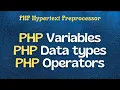 PHP Variables PHP Data types PHP Operators Part-3 Chapter 4 XII STD Computer Application