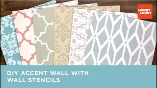 DIY Accent Wall with Wall Stencils Hobby Lobby