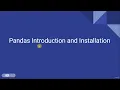 Lecture Pandas Introduction