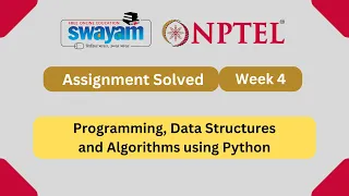 Programming Data Structures And Algorithms Using Python Week 4 NPTEL ANSWERS 2024