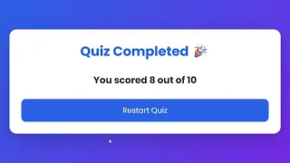JavaScript Quiz Application Complete Project with Source Code