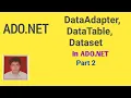 DataAdapter DataTable DataSet In ADO NET Part-2 With Example