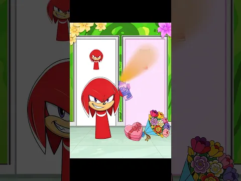 POV Knuckles wants to take Amy Rose's gifts, but Sonic... 😱 | #animation #sonic