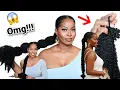 NO FEED IN LONG SLEEK BRAIDED PONYTAIL BUBBLE Ponytail EXTENDED NEW METHOD Type 4 Natural Hair