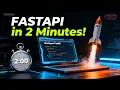 FastAPI Tutorial 2025 Build a Python API in 2 Minutes