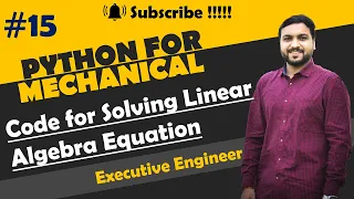Linear algebra solution by Python Python Basic Python Linear Equations with numpy linalg solve