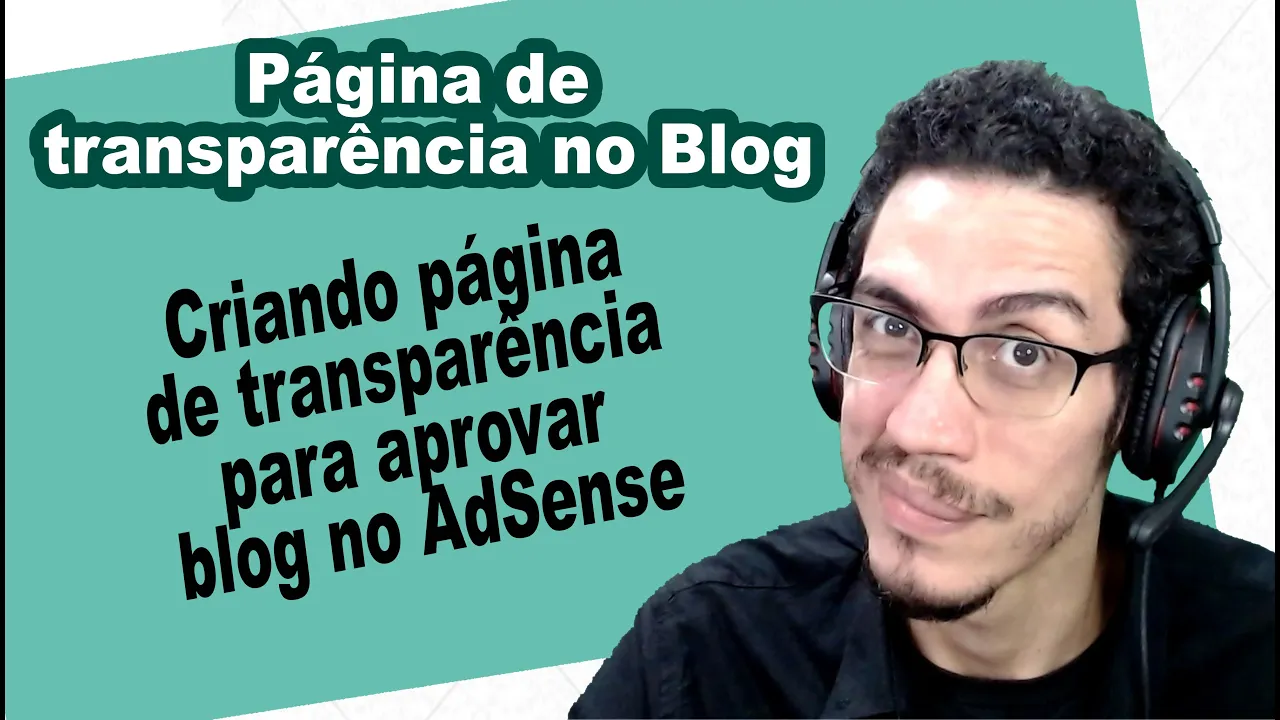 Criando página de transparência para aprovar blog no AdSense