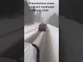 Treacherous snow covered roadways in Sandy Utah