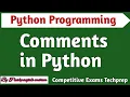 Lec - 2 1 Comments in Python in Hindi