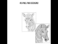 Zendoodle Animal Coloring Pages Bundle Mindful Adult Coloring Printable