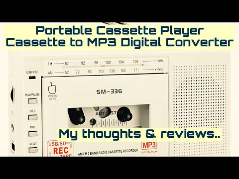 Download MP3 Portable Cassette Player Recorder, Cassette to MP3 Digital Converter via USB or Micro SD Card