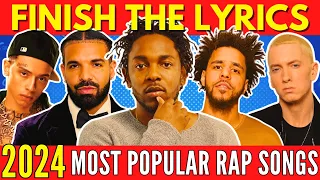 FINISH THE LYRICS - Most Streamed Rap Songs EVER 📀2024 Update 🎵 Music Quiz