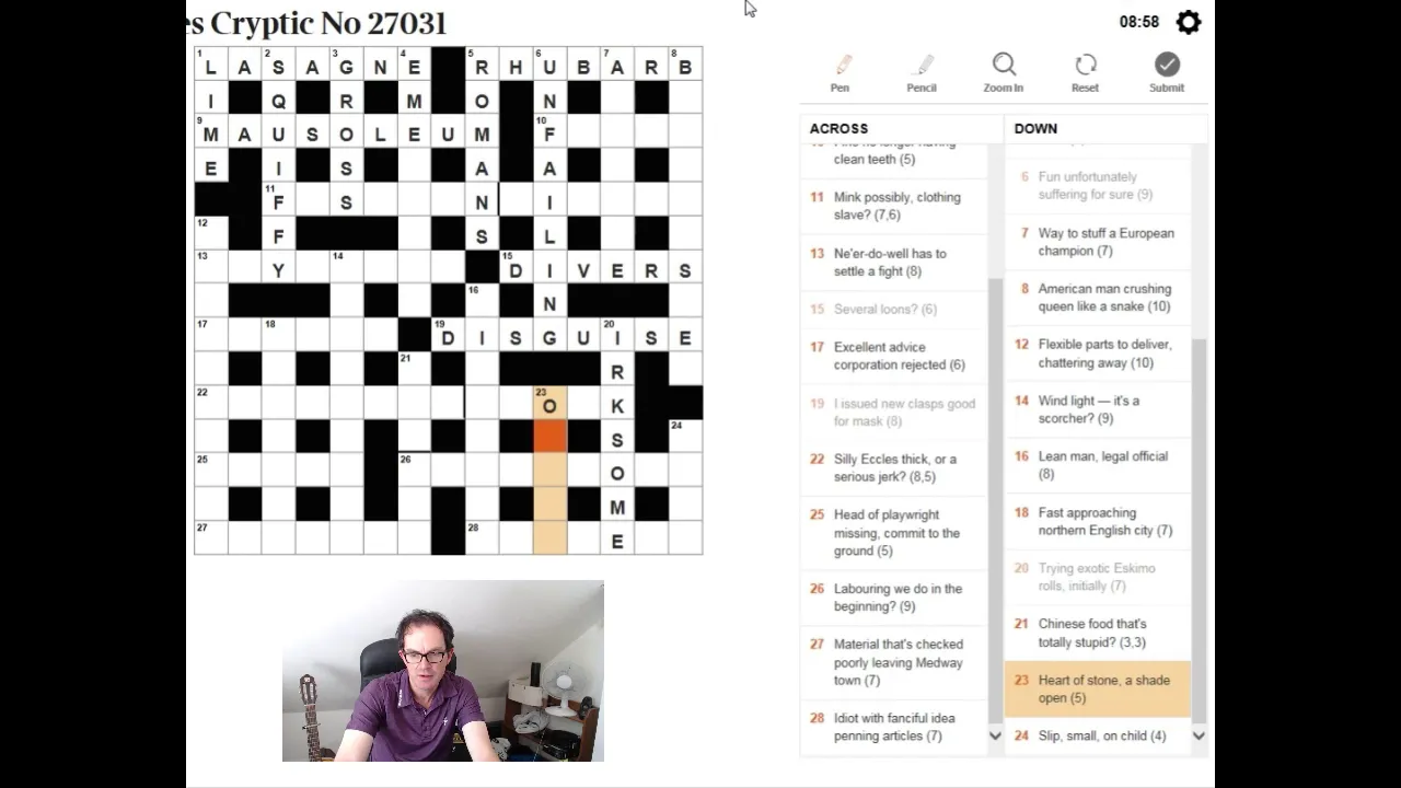 Solving The Times crossword on Bank Holiday Monday