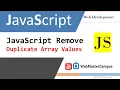 JavaScript Remove Duplicates Array Values