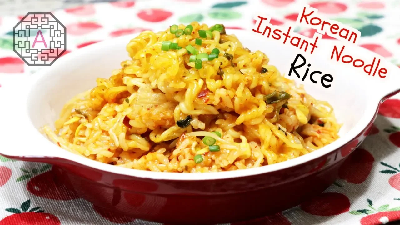 Korean Instant Noodle Rice (, RaMyeonBap)   Aeri