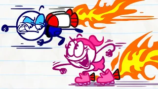 I'm Leaving On A Jetpack | Pencilmation Cartoons!