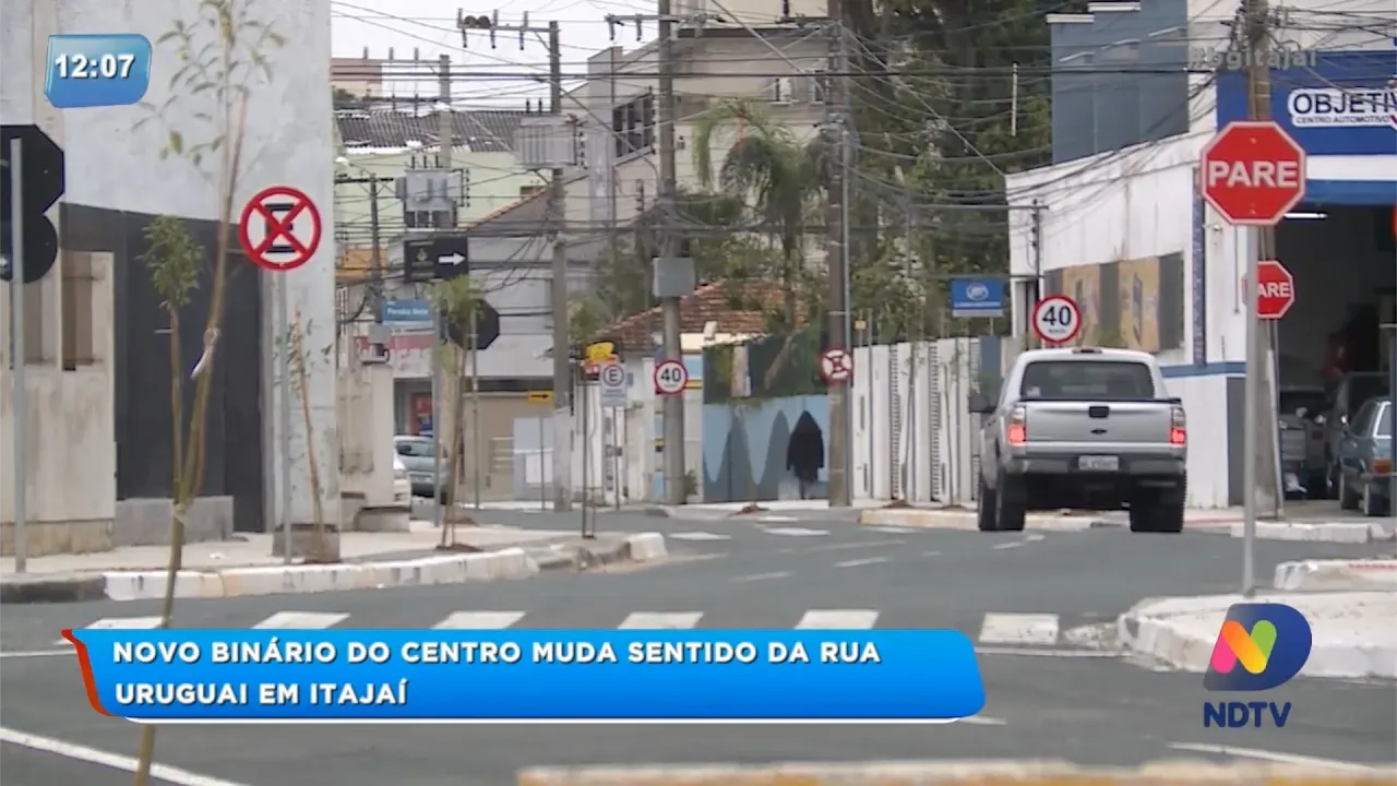 Novo Binário do centro muda sentido da rua Uruguai em Itajaí