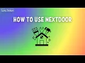 How To Use Nextdoor