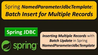 Spring NamedParameterJdbcTemplate Batch Insert for Multiple Records Spring JDBC Tutorial