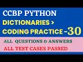 Coding Practice - 30 Dictionaries Python CCBP 4 0