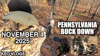 Self Filmed Big Woods Pennsylvania Buck Down