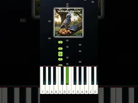 One little pigeon sitting in a tree (EASY Piano Tutorial)