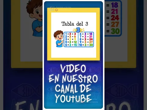 La Tabla del 3 3️⃣ #TablaDel3 #Contar #Números #Matemáticas #ACiertaCiencia #shorts #número #fyp