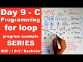 Series using for loop in C Program example Day 9 Readersnepal