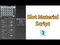 3Ds Max Slot Material Script