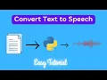 How to Convert Text to Speech using Python Step-by-Step Guide Easy Tutorial Colab