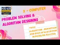 X COMPUTER CHAPTER PROBLEM SOLVING ALGORITHM DESIGNING